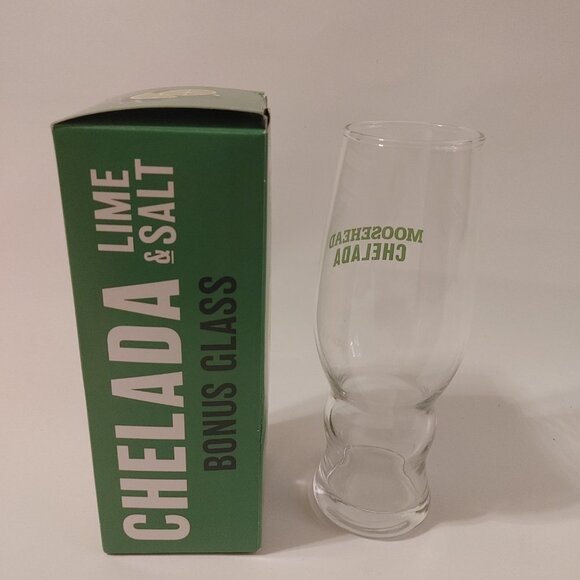 MOOSEHEAD Lager Chelada Glass BNIP Lime & Salt UNIQUE SHAPE Beer Glass Mexican - Picture 3 of 6